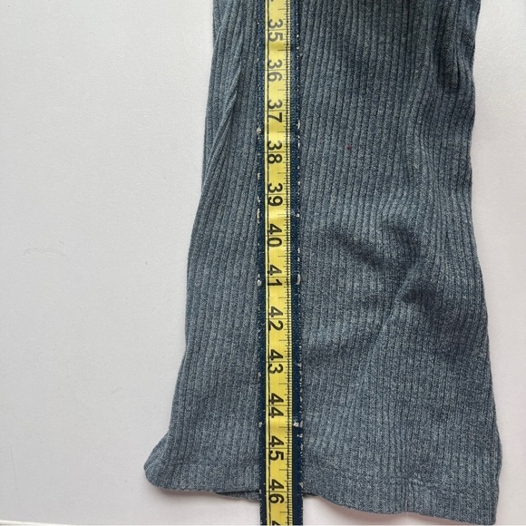 Ribbed Softspun Square Neck Jumpsuit Blue Grey XS X-Small - Picture 8 of 9